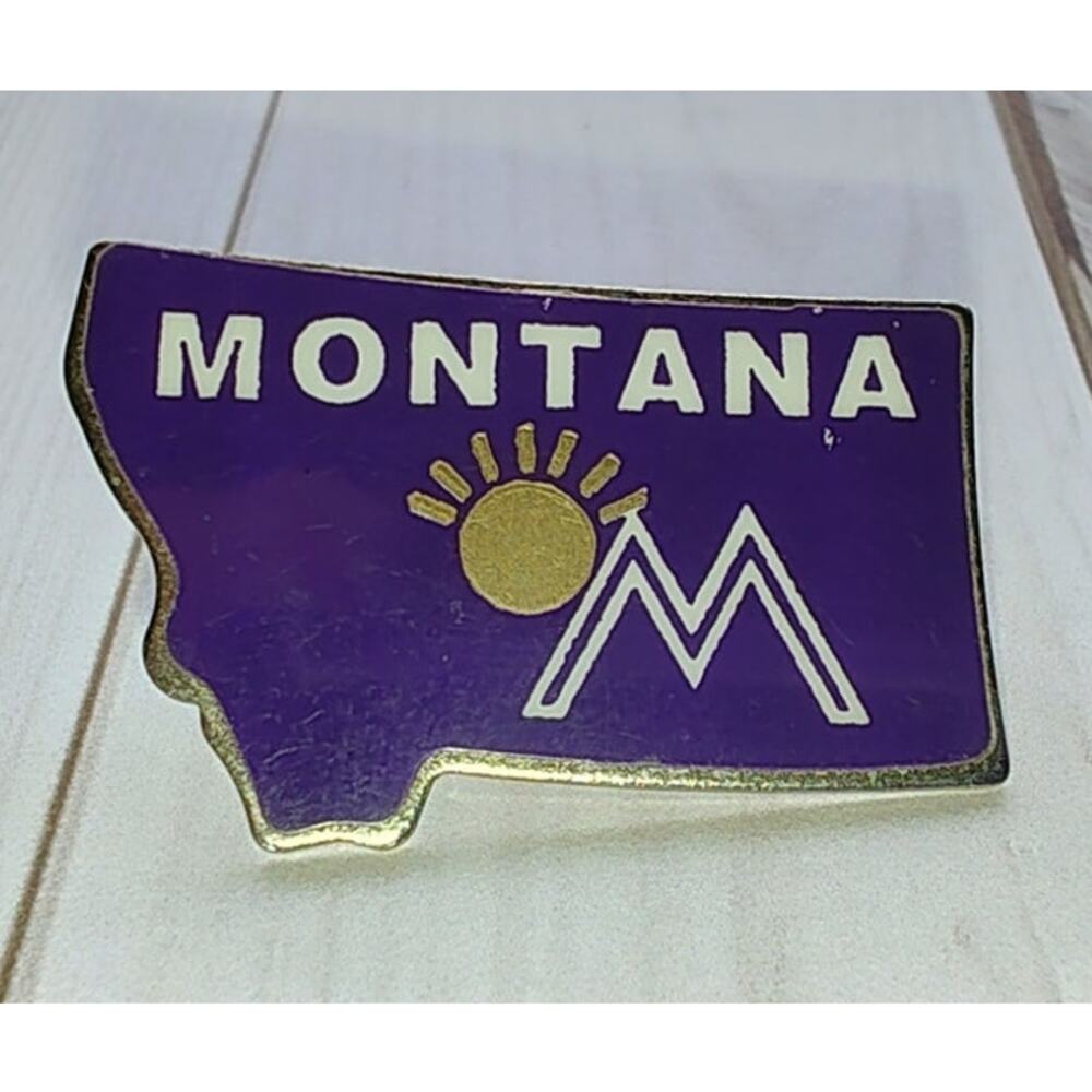 Montana Odyssey of the Mind Souvenir Pin for Hat, Lapel, Jacket or Backpack